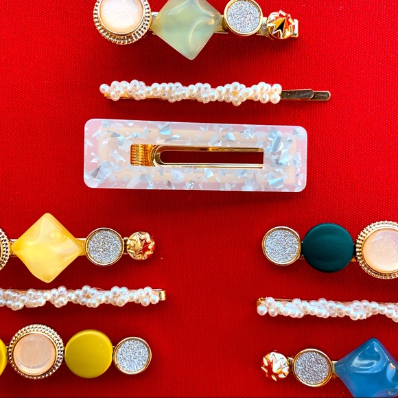 Delilah 3 PC MINT Hairpins Barrettes - Picture 4 of 4